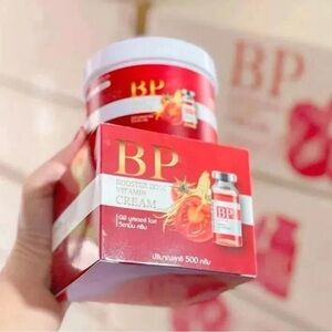 BP Booster Dose Cream with Red and White Design